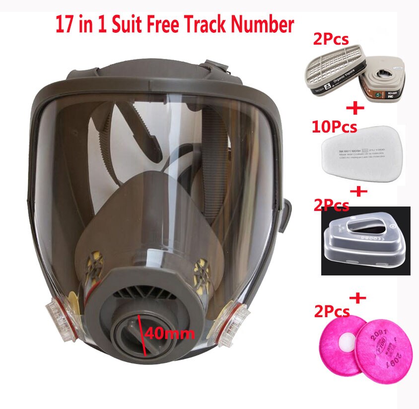 2 ȸ 17 In 1  Ǹ ۾ ũ 3M 6800  ũ    Facepiece ȣ  ȣ/Double Use 17 In 1 Spraying Silicone Work Mask Same For 3M 6800 Gas Mask F